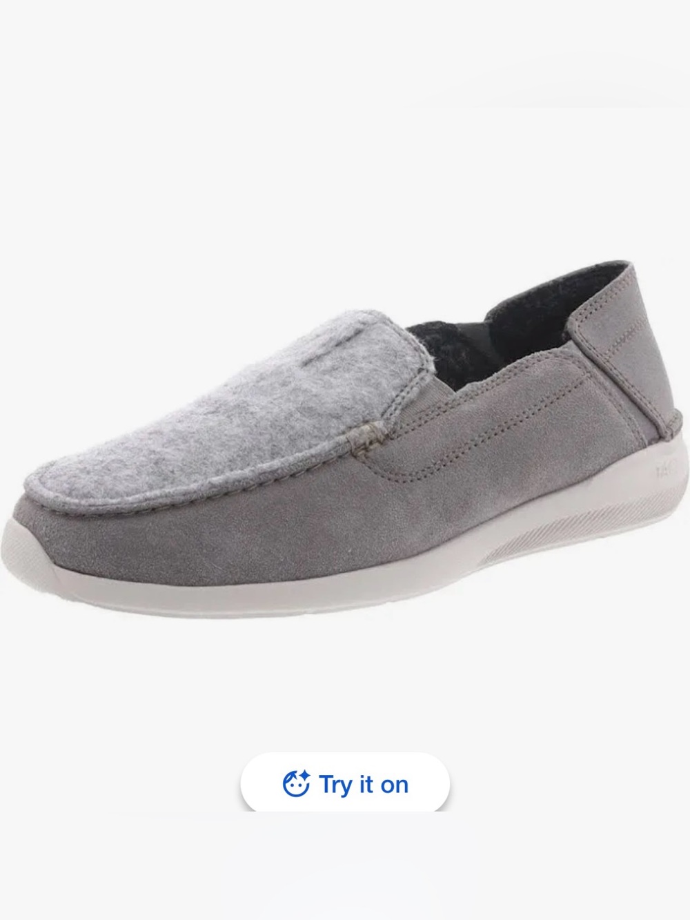 NWT Clarks Men’s Gorwin Step Loafer, Grey Suede. Size 10.5 W